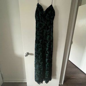 Jenny Yoo Forest Green Velvet Gown